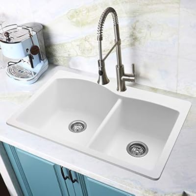 Enbol Extra Deep Double Bowl Kitchen Sink Outer Dim 33 L X 22 W