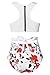 CUPSHE Women's Lilies Print Tank Top One-Piece Swimsuit,Lilies Print,Medium