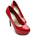 Ollio Women's Shoe Stilettos Enamel High Heel Platform Multi Color Pump