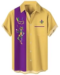 Mardi Gras Shirt for Men Vintage Bowling Clown Eye
