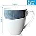 Fine Bone China Coffee Mug, Simple Modern and Watercolor Design Tea Cup, about 12oz for Gift(Gray)