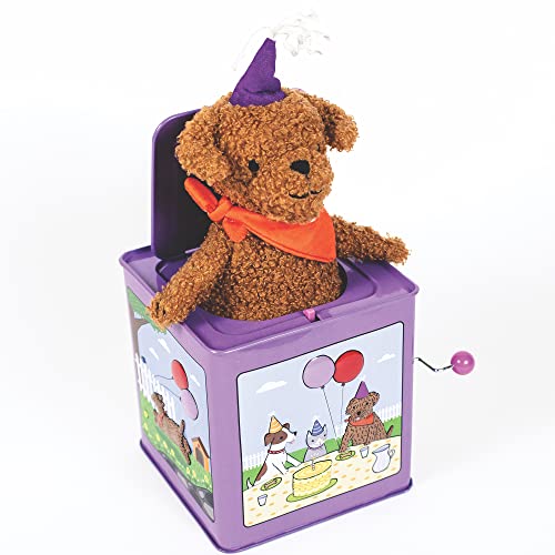 Jack Rabbit Creations Birthday Puppy Jack-in-the-Box Toy - Classic Musical Toy…