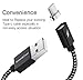 Smart&Cool 5 Feet Gen6 Magnetic USB-A to USB-C Fast Charging (When Work with QC Adapter) and Data Sync Cable for Galaxy S8/S8 Plus/S9, LG G5/G6, Nokia 950/950XL etc. (5ft-Black&Silver Twin-Pack)