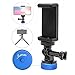 Moman Phone Clamp Stand Mount, with Universal Bottle Cap Adapter, Max 3.3 inch Width-adjustable and Rotatable Cellphone Clamp and 2 Screws for Tripod Mount