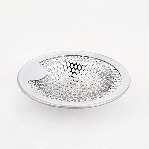Stainless Steel Filter Screen, TiTCool Kitchen Water Sink Strainer Cover Floor Drain Plug Bath Hair Catcher Drain Plug (Silver, S)