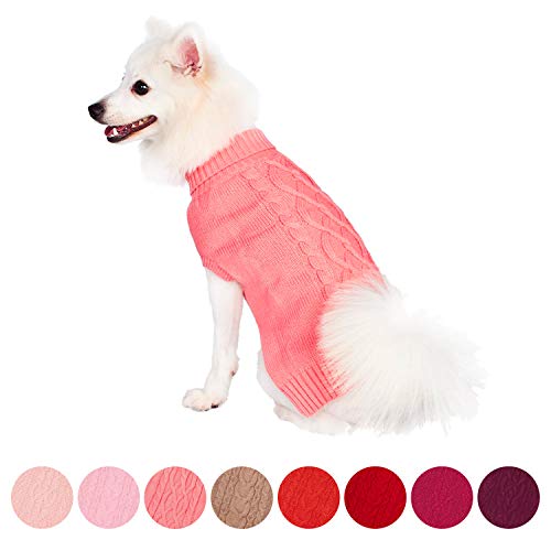 Blueberry Pet 20 Colors Wool Blend or Acrylic Classic Cable Knit