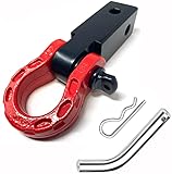 Shackle Hitch Solid Billet 2" Receiver with RED