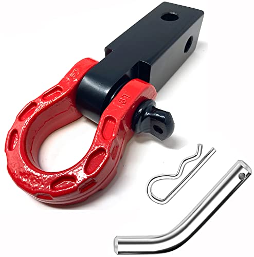 Shackle Hitch Solid Billet 2" Receiver with RED