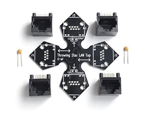 Throwing Star LAN Tap Kit - A small, simple device for monitoring Ethernet communications.