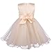Colorful House Girls' Sequined Formal Wedding Bridesmaid Party Dress, Gold Size 6 for US S(4) (3-4 Years)