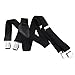 GoTEK Mens Suspenders X Back 2 inch Adjustable Elastic Suspenders - Solid Straight Clip Suspender for Men