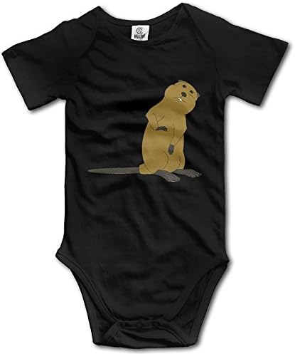 PaBa Beaver Animal Short Sleeve Baby Girl Clothes One-Piece Bodysuit Creeper Unisex