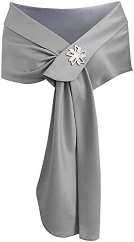 Meet Edge Women's Satin Shawl Wrap for Evening/Wedding Party