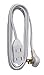 Coleman Cable 09417 Flatplug Extension Cord 2-Prong with Glowing Plug; 7-Foot; White
