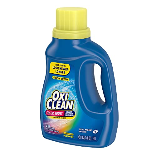 OXICLEAN COLOR BOOST LAUNDRY BRIGHTENER AND STAIN REMOVER LIQUID FRESH SCENT, 45 FL OZ