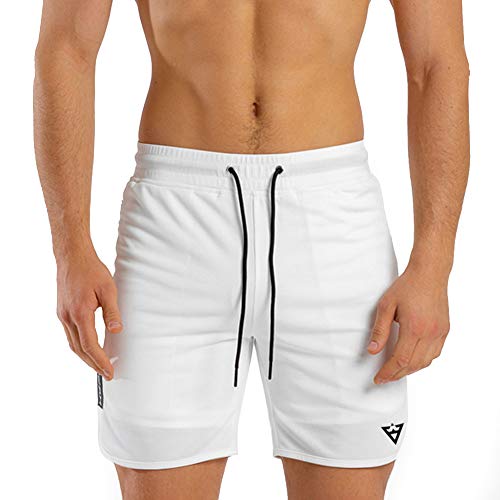 Wangdo Men's Workout Shorts 7" Running Shorts Athletic Bike Shorts Gym