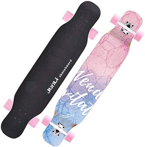 Sports Equipment Four-Wheeled Balance Scooter, Male and Female Adult Road Skateboard Brush Street Dance Longboard, Maple Skateboard Suitable for Beginners, Teenagers, Adults ZDDAB