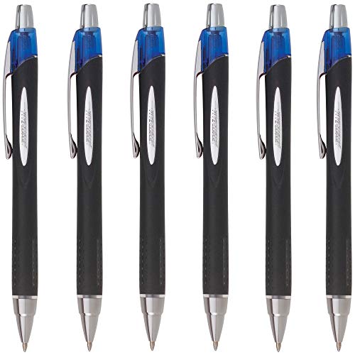 uni-ball Jetstream RT Retractable Ball Point Pens, Bold Point, Blue Ink, 6 Pens