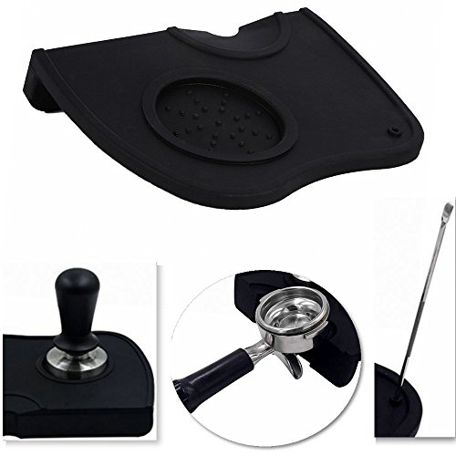 Silicone Espresso Corner Tamping Mat, Nonslip Coffee Tamper Station