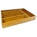 Bamboo Silverware and Utensil Drawer Organizer | Wooden Tray for Kitchen Bathroom Holds Cutlery Tools Gadgets and Supplies 10