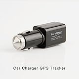 KSRplayer Portable Car Charger GPS Tracker Locator Spy Ear Bug Listen with Stainless Steel Bullet Escape Safety Hammer Locator GSM GPRS Real Time Tracking Device(Black)