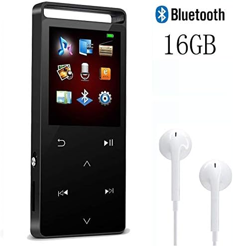 CFZC 16GB mp3 player with bluetooth 4.2 music player HiFi Sound Metal Material Touch Button with FM Radio and Voice Recorder, Support 128GB Mirco SD Card