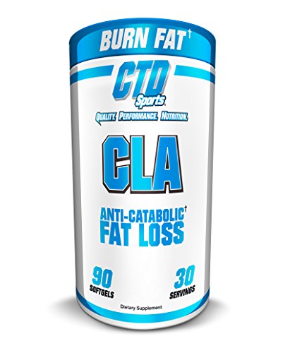 CTD Sports CLA (Conjugated Linoleic Acid) 180 ct, Highest Potency Natural Weightloss Supplement. Anti-Catabolic Fat Loss