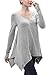 Urban CoCo Women's Long Sleeve Handkerchief Tunic Top with Thumb Hole