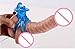 Silicone Penis Ring,Multi-frequency Vibration with Vivid Women’s Tongue (Blue)