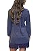 MiYang Women's Long Sleeve A-line Lace Stitching Trim Casual Dress L Violet