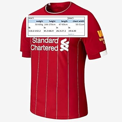 liverpool jersey size