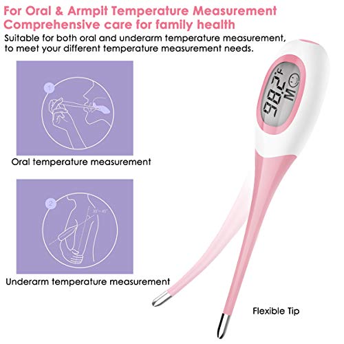 Digital Body Thermometer,Oral Underarm Temperature Thermometer Fast
