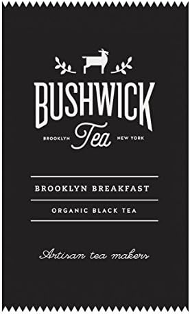 Bushwick Tea Black Tea Brooklyn Breakfast Organic Loose Leaf Oversized Biodegradable Tea Bag Sachets 15 count Individually wrapped.