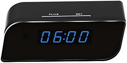 VOTECOM Wi-Fi Hidden Camera Spy Clock Full HD 1080P Motion Detection Activated Alarm App Real-time Video Remotely Monitoring for Home Security and Surveillance Wireless IP Camera