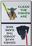 Clean / Dirty Yoda & Darth Vader Dishwasher Magnet.