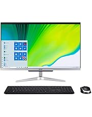 Acer Aspire C24-963-UA91 AIO Desktop, 23.8" Full HD Display, 10th Gen Intel Core i3-1005G1, 8GB DDR4, 512GB NVMe M.2 SSD, 802.11ac Wi-Fi 5, Wireless Keyboard and Mouse, Windows 10 Home