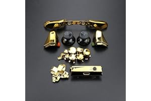 SZLG Replacement Full Set Button Bumper Trigger Buttons Guide Dpad RT LT RB LB ABXY ON Off Button Kit for Xbox One Slim Xbox One S Controller (Chrome Gold)