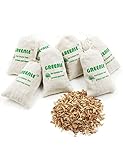 GREENLE Moth Repellent Sachets With Natural Camphorwood Root Chips Shaving Anti Moth for Closets Clothes Freshener Drawers storage accessories Pack of 8 Large Bags