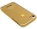 iPhone 7 Case, Bastex Slim Fit Front and Back Full Body Protective Crystal Two Pieces TPU Gold Transparent Bumper Case Cover for Apple iPhone 7