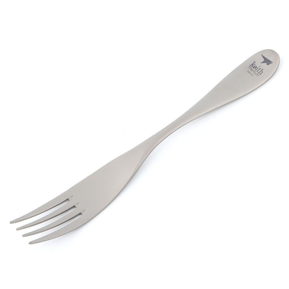 Keith Titanium Spoon Fork Ultralight Portable Mini Cutlery Thicken Soup Ladle Meal Spoon Coffee Spoon Outdoor Camping Tableware (Ti5202)