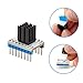 3D Printer Accessories and Parts, FYSETC Stepper Motor Driver Heat Sink Aluminum Heatsinks Cooling Fin Drivers Ultra-Silent for TMC2100 A4988 DRV8825 TMC2208 TMC2130 Motor Driver - 12 Pcs, Black
