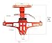 EasyGO Universal Motorcycle CNC License Plate Holder Bracket with LED Light for KTM Duke 125 200 390 690 Suzuki (Orange)