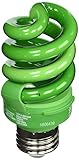 TCP CFL Spring Lamp, 60W Equivalent, Green Colored Spiral Light Bulb