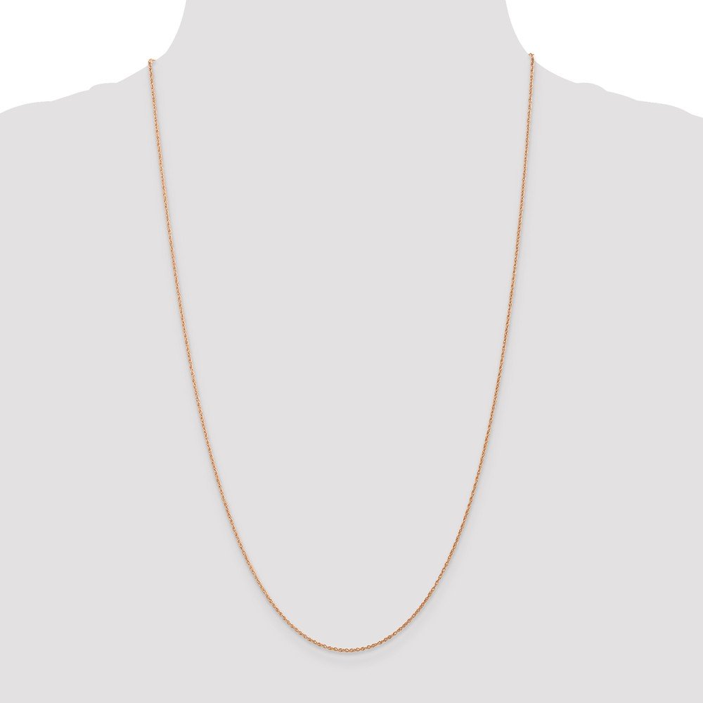 14k Rose Gold .8mm Light-Baby Rope 