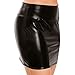 YiZYiF Women's Shiny Metallic Dress Liquid PVC Leather Wet Look Mini Skirt