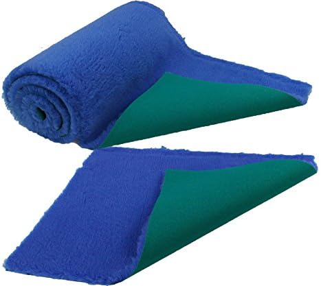 SoulPet Traditional Vet Bedding ROYAL BLUE Fleece 10 metre and 15 metre Rolls, 152cm width. Ideal Dry pet beds whelping, puppies, Breeding and kennels High Grade Vet PRO beds (Green Back)