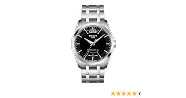 Amazon.com: Tissot Couturier Black Dial Stainless Steel Men's Watch  T0354071105101 : Clothing, Shoes \u0026 Jewelry