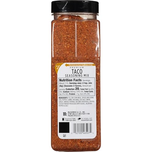 MCCORMICK PREMIUM TACO SEASONING MIX, 24 OZ