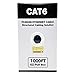 Cat6 Plenum Cable 1000ft (CMP) | 23AWG Solid Conductor, 550MHz, 4-Pair UTP Cable, DSX-8000 Fluke Tested | Bulk Ethernet Cable | Best for Gaming and Networking (Blue)