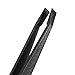 uxcell Black Plastic Slant Flat Tip Anti-static Tweezers 4.7 Inch Length 1pcs